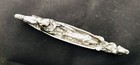 Pewter Grim Reaper Canoe Skeleton Death Boat Charon Silver Metal Figurine B