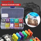100pcs Car Automotive Medium Standard Fuses Auto Blade Fuse Assortment Kit Apm