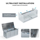 75 Gal Foldable Deck Box Resin Patio Waterproof Outdoor Storage Box Container