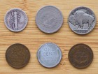 Coin Collection With 90  Silver Mercury Dime And Two 100  Year Old Coins