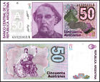 Argentina 50 Australes  1986-1989 Nd  P-326b 2  Unc X 10 Pcs