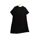 Cozy Earth Women s Rib-knit Boyfriend Sleep Dress Black Bamboo Viscose Sz Large