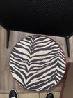 Pork Pie Percussion Drum Throne - Zebra Print   Red Sparkle -usa Vintage