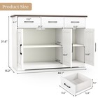 Sideboard Buffet Cabinet Large Capacity Particle Board Side Storage Cabinet