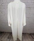 Vtg Collegiate Cap   Gown White Lace Trim Clergy Robe Alb Usa Made Size 55-42-32