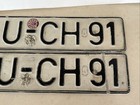 Germany Vintage License Plates From Germany  Not For Road Use  Expired Plates