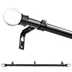 1  Crystal Ball Adjustable Single Drapery Curtain Rod  28 -48  48 -84  84 -120 