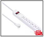 3 Ft  6-outlet Power Strip Surge Protector  White  4-pack 