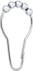 Metal Roller Shower Curtain Hook Set 12 Pack Nicel Plated