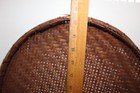Vintage Hand-woven Bamboo Winnowing Basket Farmhouse Grain Winnowing Tray
