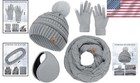 Gift-ready Women   s Winter Accessory Set  Beanie  Scarf  And Gloves Collection