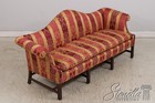 75066  Vintage Camelback Damask Upholstered Sofa