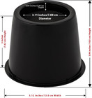 Utopia Bedding 3 Inch Bed Risers 8 Pack  Round Heavy Duty Black   3-inch Heavy-d