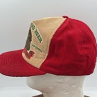 Vintage Moosehead Beer Corduroy Hat Cap Snapback Red Canadian Lager 90s Beer