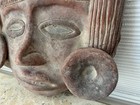 Aztec Mayan Warrior Clay Terra Cotta Mask Made In Mexico Small Wall Hanging 7 