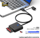 Memory Card Reader   4in1 Usb 3 0 And Usb-c To Sd Micro Sd Ms Cf Card Reader