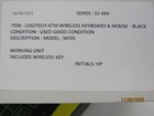 Logitech Mk710 Performance Wireless Desktop Mouse   Keyboard Combo  dj694 