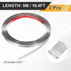 2pcs Wall Molding Trim  16 4 Ft X 0 4 Inch Peel And Stick Strip  Brushed Silver