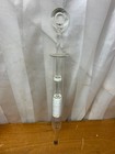 Antique Hand Blown Clear Glass Syringe Apothecary Ring Plunger Medical  13 