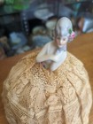 Antique Victorian Half Doll Pin Cushion   Ladies Vanity 