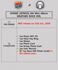 Shinee Atmos 6th Mini Album Weather Rock smart  Ver nfc keyring 2 Photocard gift
