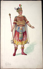 1920s Cacaida Improved Order Of Red Men Costume Original Catalog Art On Board