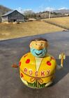 1960 s Flintstones Rocky Fred Flintstone Tin Battery Toy Caveman Lithograph