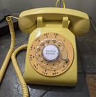 Vintage Western Electric Bell System 5 1958 500 Rotary Phone Yellow Tested Works