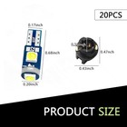20pcs 74 Led Bulb Dash Lights Super Bright  T5 37 74 Wedge Led Bulb With Pc74   