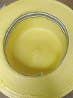 Vintage Don Anderson Hat Floral Yellow Tulle Woven Church Derby Wedding Mcm
