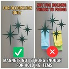 Midcentury Modern Vintage Style Atomic Starburst Fridge Magnets Mcm Decor 60s