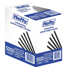 Hefty Unwrapped Plastic Sipper Stirrer Straws 7  5000 Ct