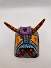 Vintage Guatemalan Festival Bull Mask Hand Carved Wood Folk Art Toro