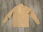 Polo Ralph Lauren Men s Beige Knit 1 4 Zip Mock Neck Sweater Size M Long Sleeve