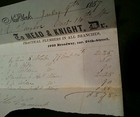 Antique 1857 Plumber Bill Brooklyn Ny 1023 Broadway Mead   Knight Pre Civil War 