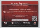 2012 Extreme Cfl 100 Years Historic Teams Grey Cup 1937 Toronto Argonauts