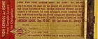American School Chicago Il Vintage Matchbook Cover High Home School Advertising