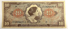  10 Dollars Military Payment Certificate Series 641 P  M63 Mpc