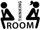 Thinking Toilet Decals Wall Decor  Funny Removable Thinking Room Ladies Gents   