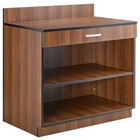 Restaurant Waitress Station With Drawer   Adjusta Shelf In Walnut Laminated Wood