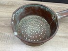 Antique Vintage Post War Copper Patina Strainer Pot 