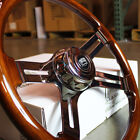 18  Dark Wood Steering Wheel 4 Spoke Freightliner  Kenworth  Peterbilt Blemished