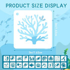 20pcs Sea Life Stencils For Diy Painting  Wall   Floor Decor  3-inch Reusable Te