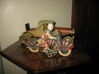 Mettoy Clown Motorcycle Bike Windup Tinplate 1940s Vintage Tin Toy Uk No Germany