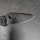 Spyderco Tenacious Lightweight Folding Knife Frn  3 375  Black Serr 
