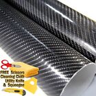 Premium 4d Gloss Carbon Fiber Vinyl Wrap Film Sticker Bubble Free Air Release