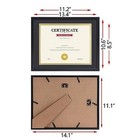  11x1picture Frame Matted To 8 5x11 Certificate Award Degree Pack 4 Black