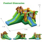 Inflatable Jungle Bounce House W  Dual Slides Climbing Wall Jumping Area
