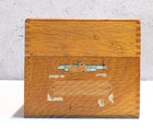 Antique Remington Rand Oak Wooden Index Card File Box