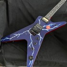 Blue Lightning Special Shape Electric Guitar Hh Pickup Black Hardware Fr Bridge